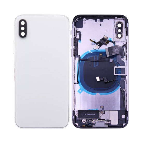 Back Cover with Frame+Flex Apple iPhone X White